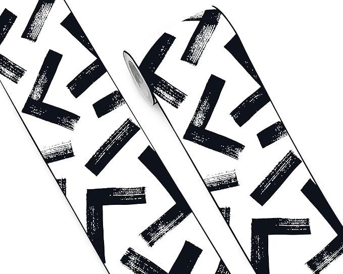 FLFK Black and White Design Wallpaper Border