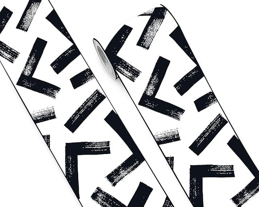 FLFK Black and White Design Wallpaper Border