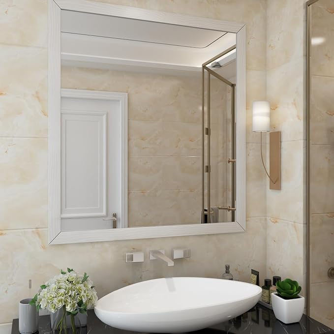 LACHEERY 50ft x 3in Silver White Wood Wallpaper Border Peel and Stick Wall