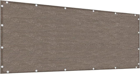 Alion Home Elegant Privacy Screen Windscreen Mesh for Backyard Deck, Patio, Balcony, Fence, Pool, Porch, Railing (5' x 10', Brown)