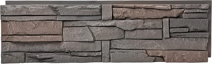 GenStone Faux Stacked Stone Panel 41" x 11.25" in Coffee Color