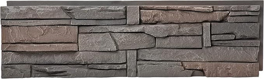 GenStone Faux Stacked Stone Panel 41" x 11.25" in Coffee Color