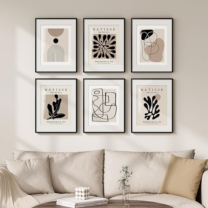 Framed Neutral Abstract Wall Art