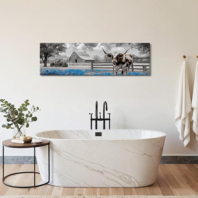 Highland Cow Wall Art Country Barn Truck Pictures