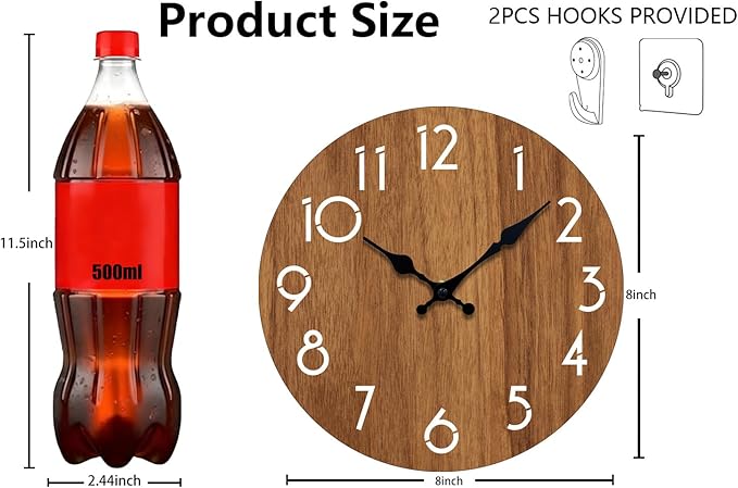 Wall Clock, Modern Wall Clocks Battery Operated, Silent Non Ticking Clock