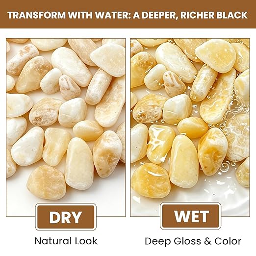 6 lbs Natural River Rocks, 1-2 inch Decorative Pebbles for Indoor Plants, Fish Tank, Vase Filler, Aquarium, and Outdoor Garden Landscaping Rocks