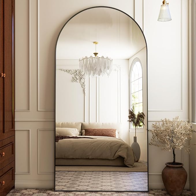HARRITPURE 71"x30" Arched Full Length Mirror Free Standing Leaning Hanging