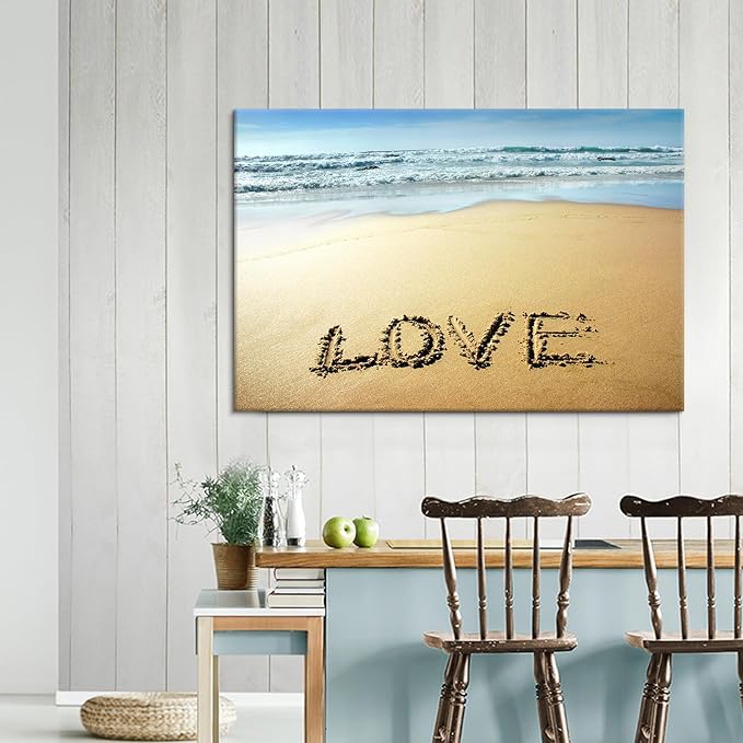 Goldfoilart Beach Canvas Wall Art