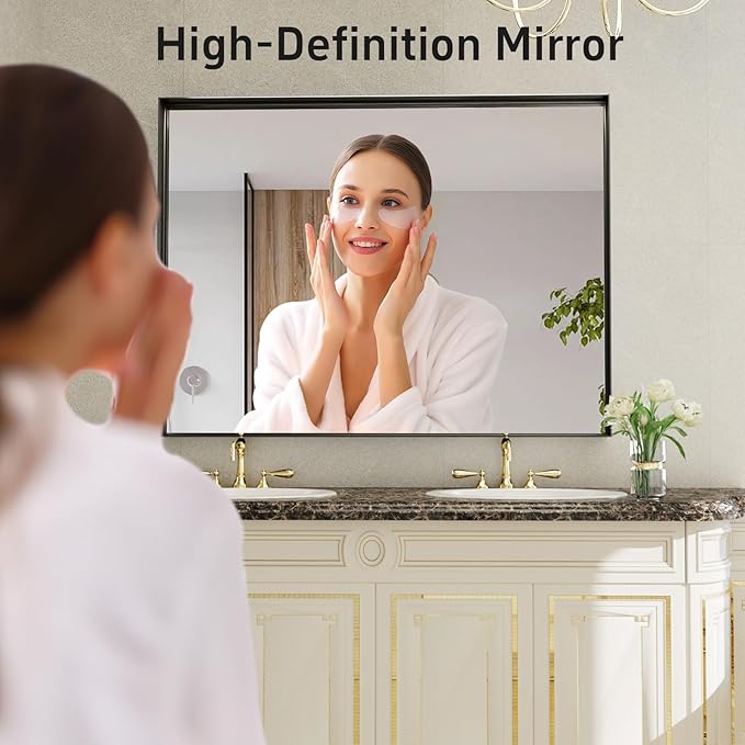 48”x 36” Black Bathroom Mirrors