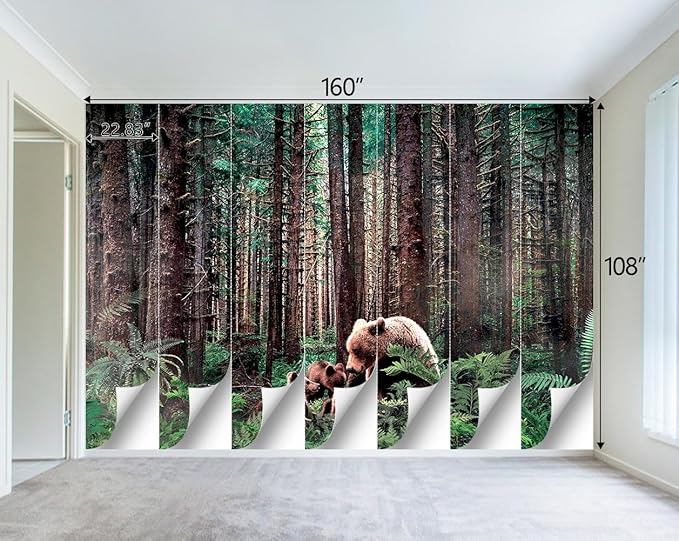 Forest Animals Bear wallpeper Kids Bedroom Woods wall Mural