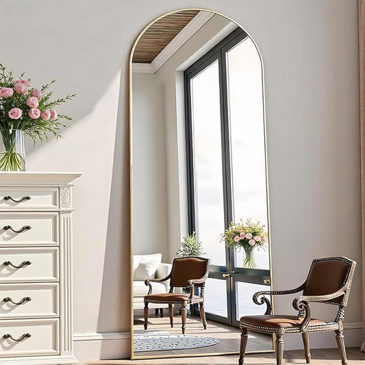 Rowjut Floor Mirror Arched Full Length Mirrors, Mirror Full Length Standing