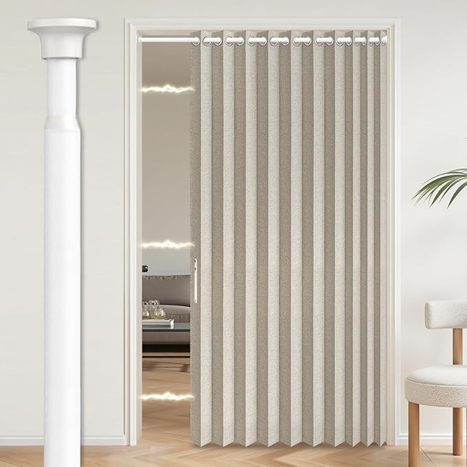 AJAZZ Blackout Accordion Door Curtain