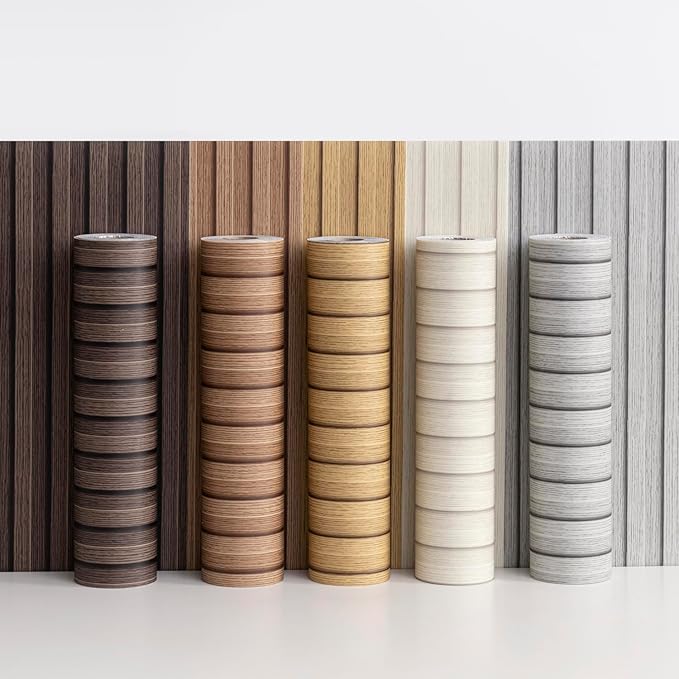 Haimin Wood Grain Slat Wall Panels Peel and Stick Faux Wood Thick Wallpaper