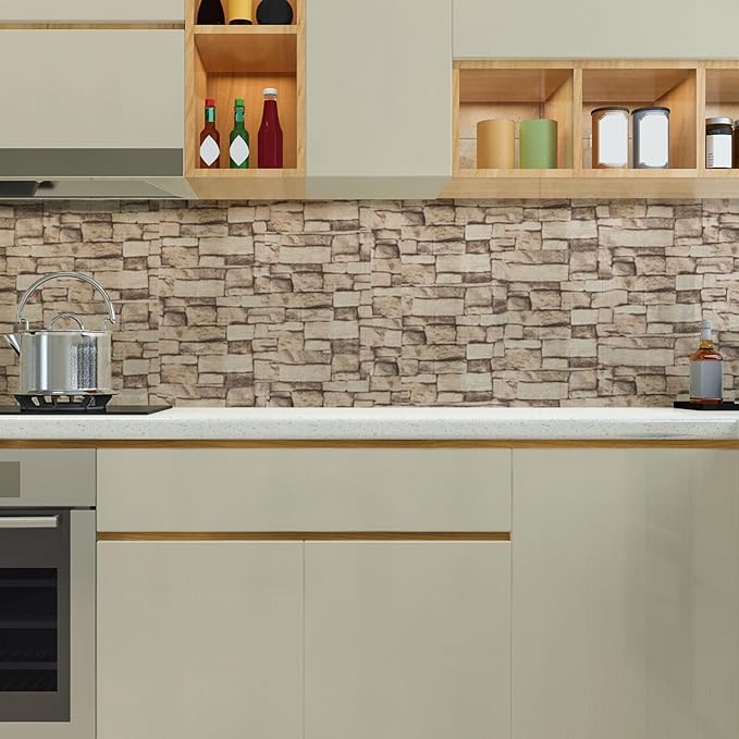 30PCS 3D Wall Panels Peel and Stick Foam, Self-Adhesive Decorative 3D Brick