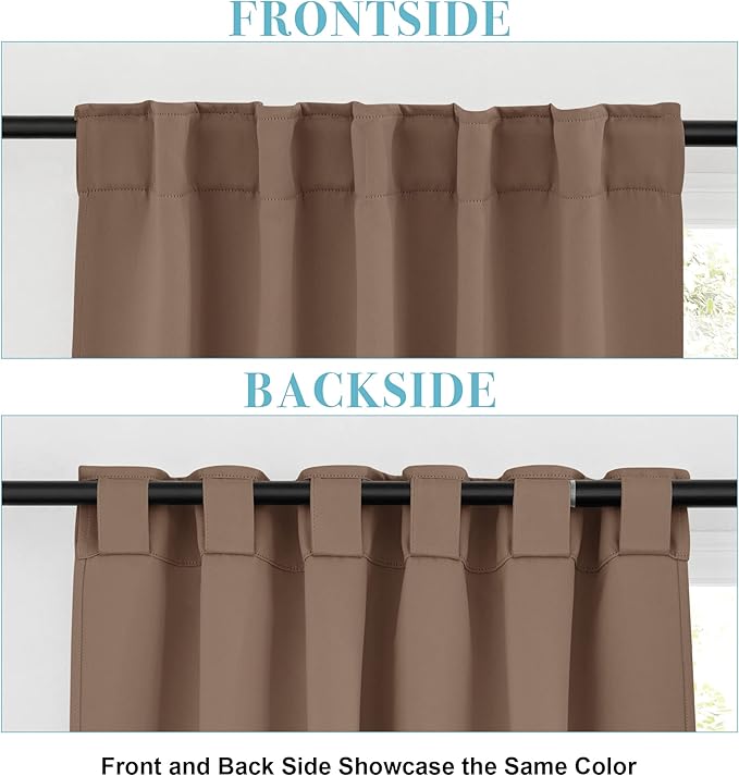 RYB HOME Blackout Curtains for Living Room, Privacy Thermal Insulating Window