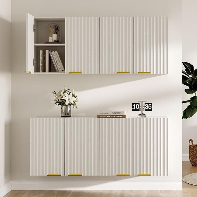 ChooChoo 4 Doors Wall Cabinet Laundry Room, Bathroom Wall Cabinet