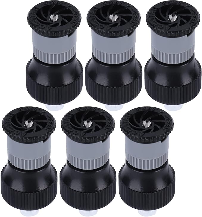 6PCS Lawn Sprinkler Garden Sprinkler, 360Â° Rotating Buried Spray Nozzle Large Area Coverage Automatic Lawn Sprinkler Heads G1/2 Female Thread Adjusted Watering Sprinkler for Lawn Yard Garden Planter