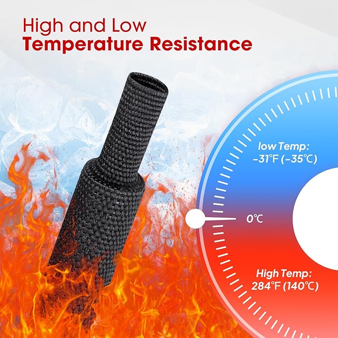 2 in 1 Heat Shrink Braided Sleeving Fabric Tubing-Ideal fit Irregular Shape Hose/Cable/Wire (3/4"(19mm), 40FT)