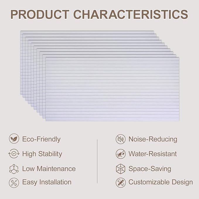 10Pack Large Acoustic Panels, Self-Adhesive Sound Panels Noise Reducing