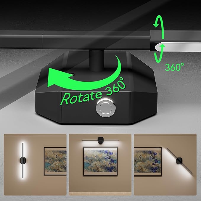 Wall Sconces Set of Two Battery Operated Wall Sconce, Wireless Wall Light USB