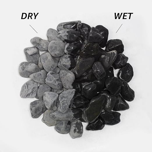 LOIOOJ Black Natural Gravel, 2-2.5 Inch Decorative Stones for Plants, Garden, and Landscaping – 20LB, Ideal for Walkways, Vases, Crafting, Home Decor, and Outdoor Landscaping