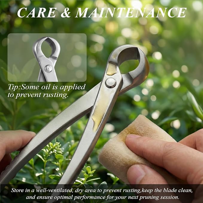 Bonsai Tools Set, 3-Piece Bonsai Tree Tools – Includes Knob Cutter, Concave Cutter, Bonsai Scissors for Precision Trimming and Plant Care, Bonsai Trimming Kit 3 tools