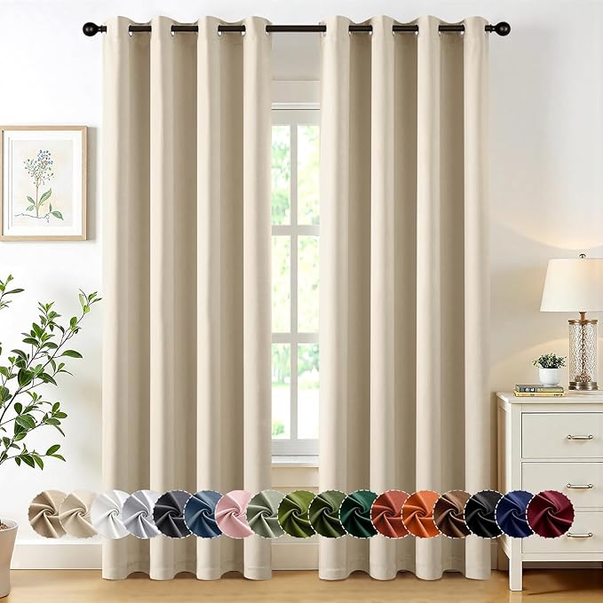 MIULEE Blackout Curtains for Bedroom Living Room 2 Panels, Thermal Insulated