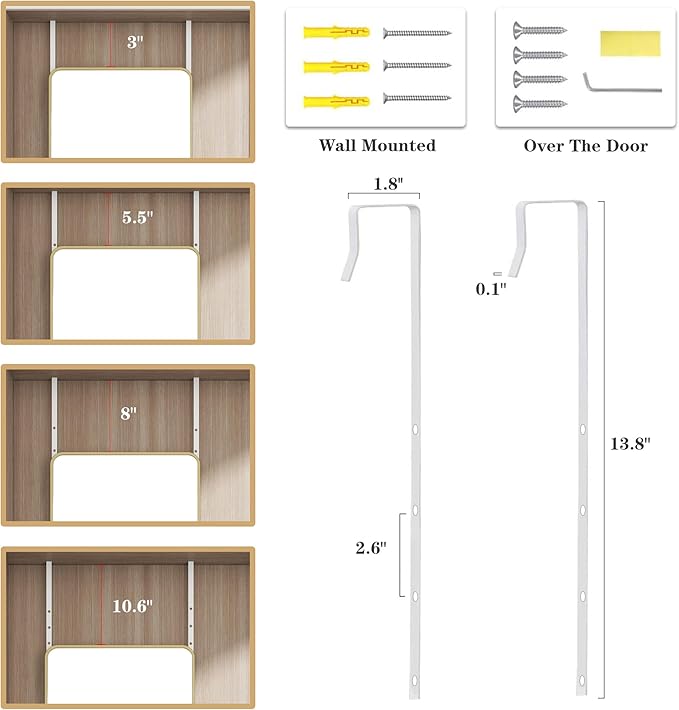 Full Length Door Mirror 14x48, Metal Frame