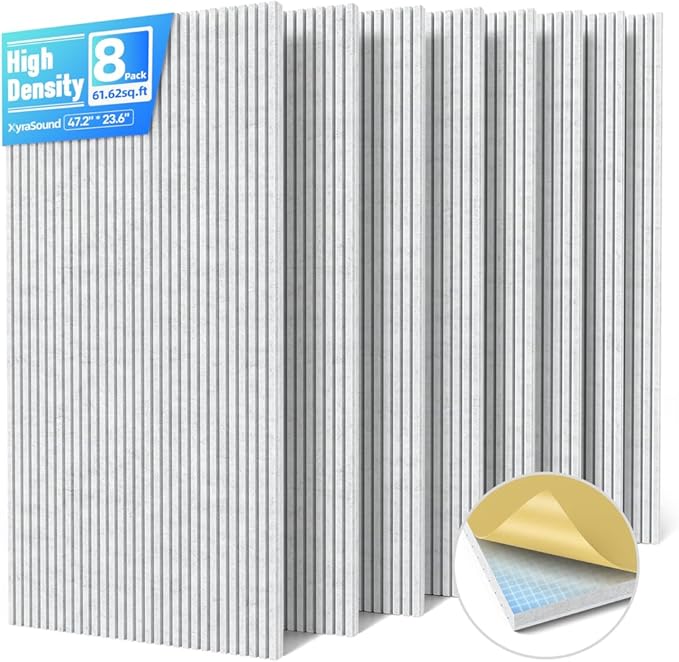 8 Pack Large Acoustic Panels Sound Absorbing