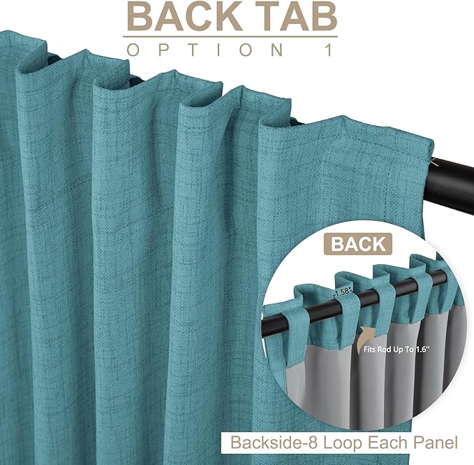 100% Blackout Shield Linen Blackout Curtains