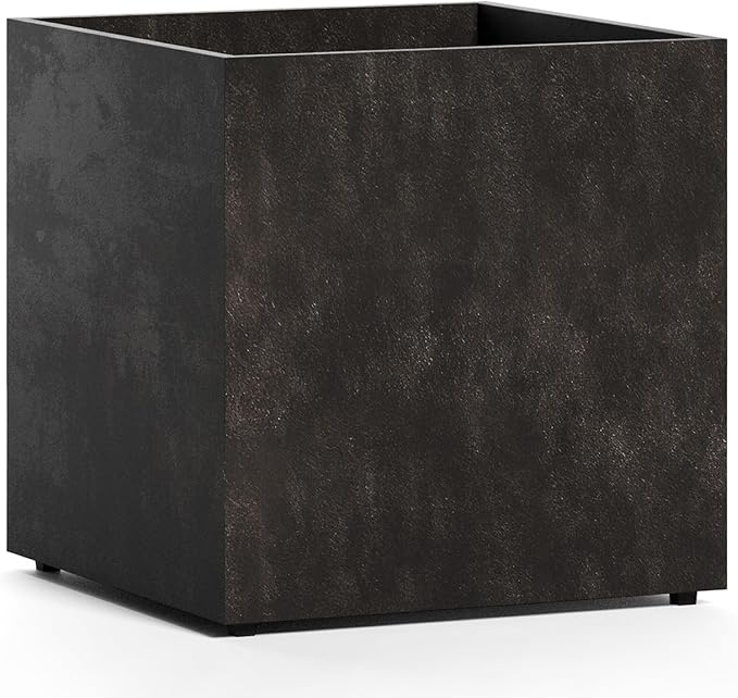 Reglito Cube Planter - 31.5 in x 31.5 in x 31.5 in - Brown Stone
