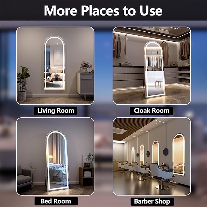 Full Length Mirror with LED Lights, LED Mirrors Full Length Floor Mirror Full