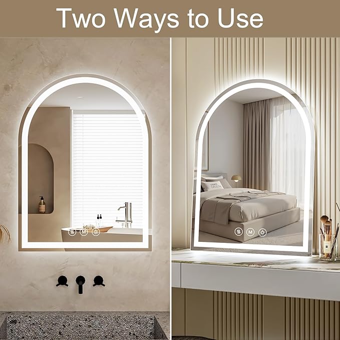 Arched LED Bathroom Mirrors