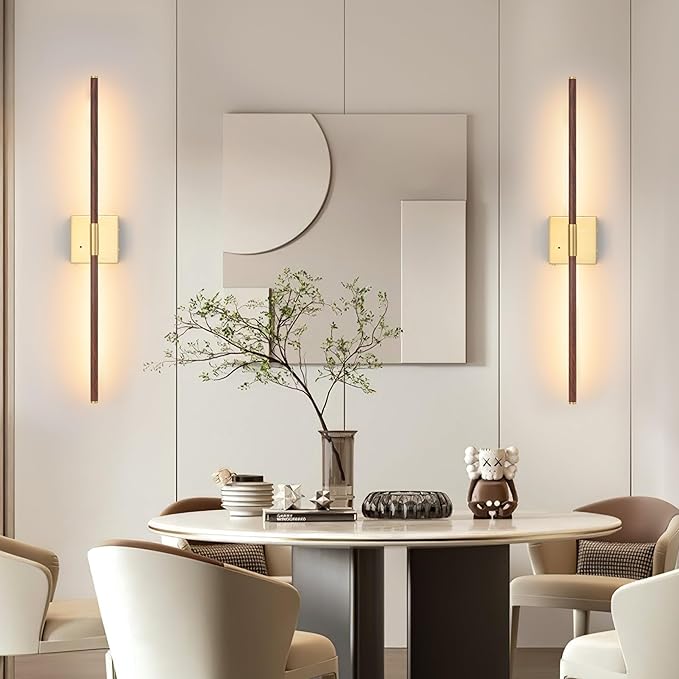 Morauroral Walnut Battery Operated Wall Sconce