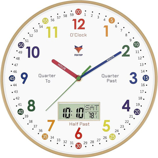Foxtop Digital and Analog Learning Clock