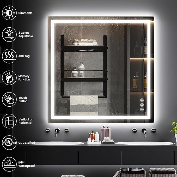 Memobarco 36"x 36" Bathroom Mirror