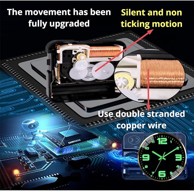 12-inch modern silent wall clock