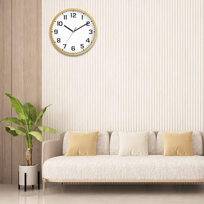 SIN&MI Wall Clock 9 Inch Battery Operated Silent Non-Ticking Wall Clock Modern