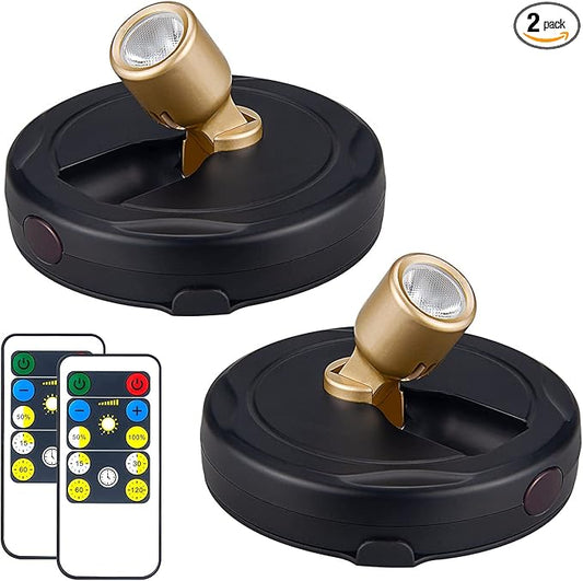 HAMVIDNE Wireless LED Spotlight, Battery Powered Picture Lights, Uplighting