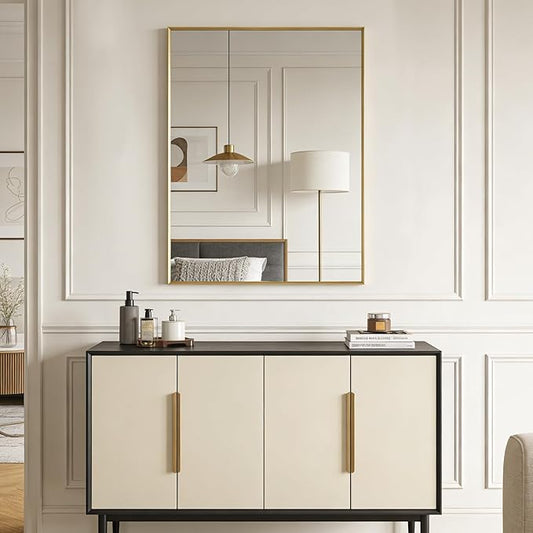 BOMINICA Brushed Gold Bathroom Mirror