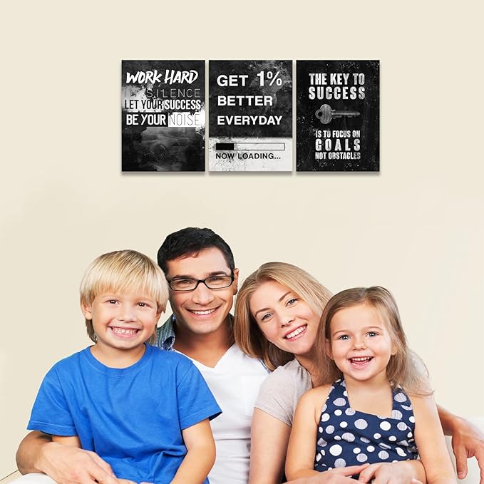 KAWAHONE Motivational Success Canvas Wall Art