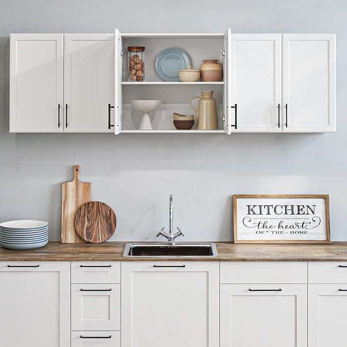 FIMELLO 70.8" W Wall Cabinets for Laundry Room, Cabinets for Laundry