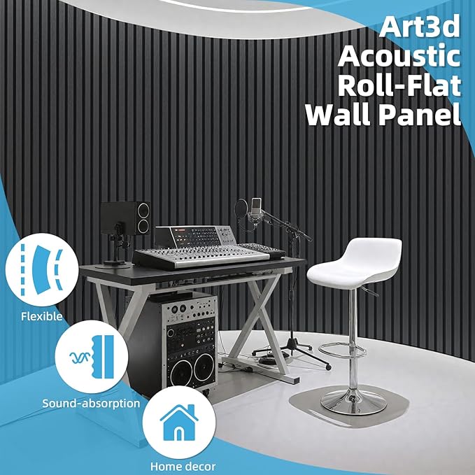 Art3d 2-Pack Acoustic Wood Slat Wall Panel