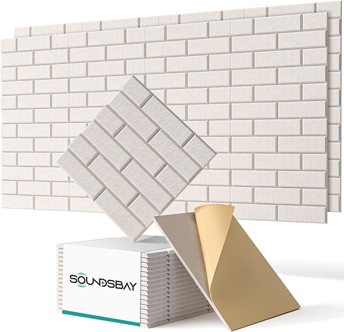 Soundsbay Soundproof Wall Panels, Acoustic Panels Self Adhesive, 18 Pack Sound