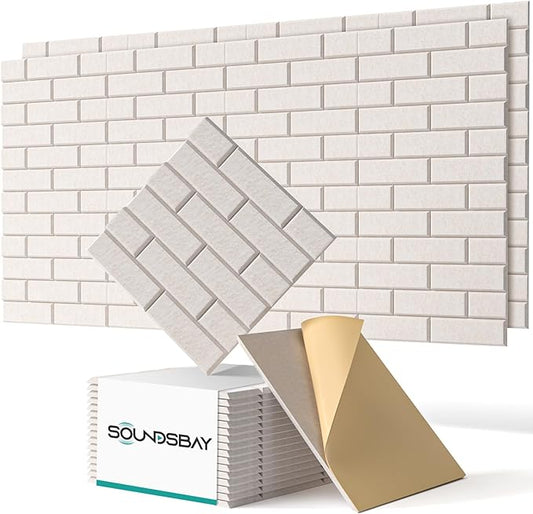 Soundsbay Soundproof Wall Panels, Acoustic Panels Self Adhesive, 18 Pack Sound