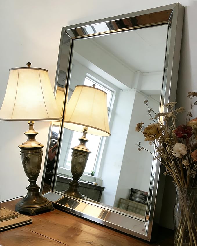 Chende 33"x49" Angled Retangular Decorative Wall Mirror