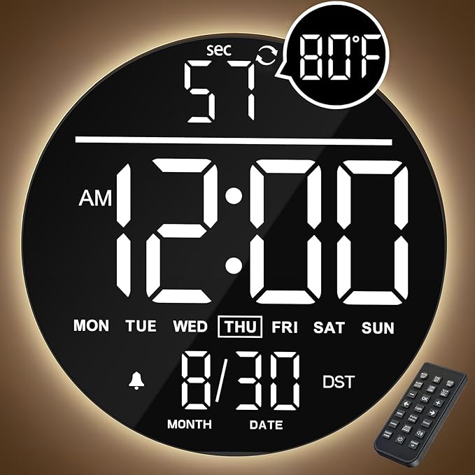 JALL 10" Large Digital Wall Clock