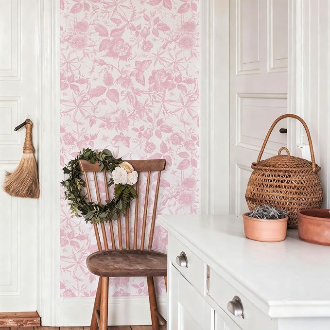 JiffDiff Floral Vintage Wallpaper Peel and Stick