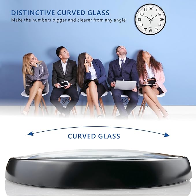 Plumeet 16'' Extra Large Wall Clock, Battery Operated Wall Clocks Silent