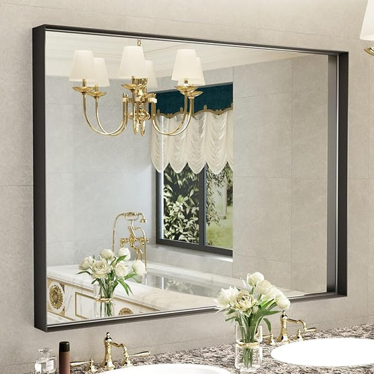 40x30 Inch Black Bathroom Mirrors